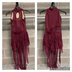 Maroon dance costume great condition good for lyrical, contemporary, or acro!